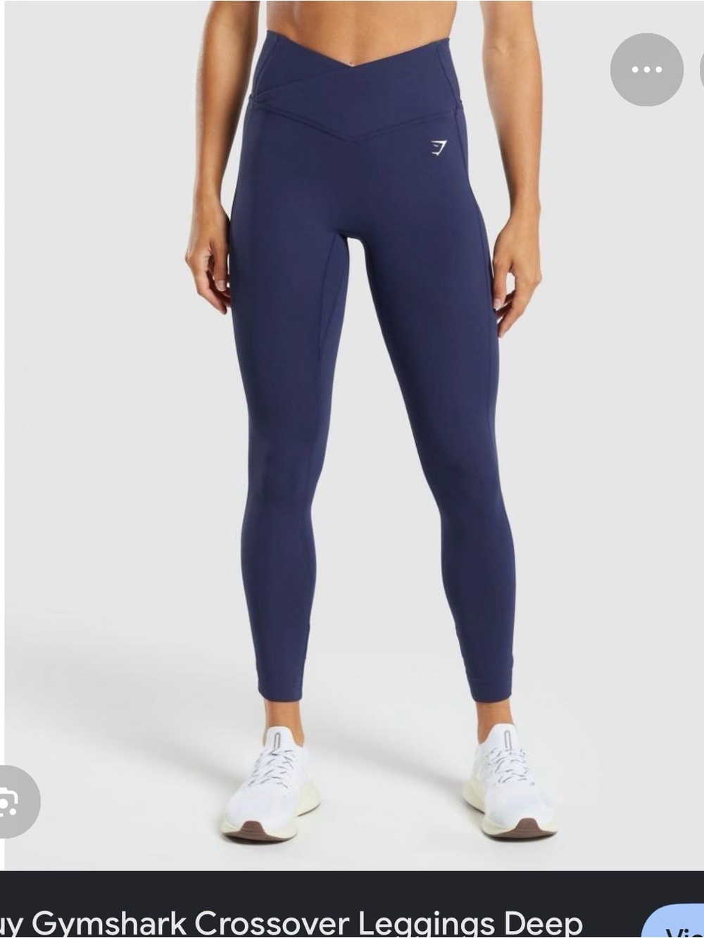 Gymshark Deep Blue Crossover High-Waist Leggings